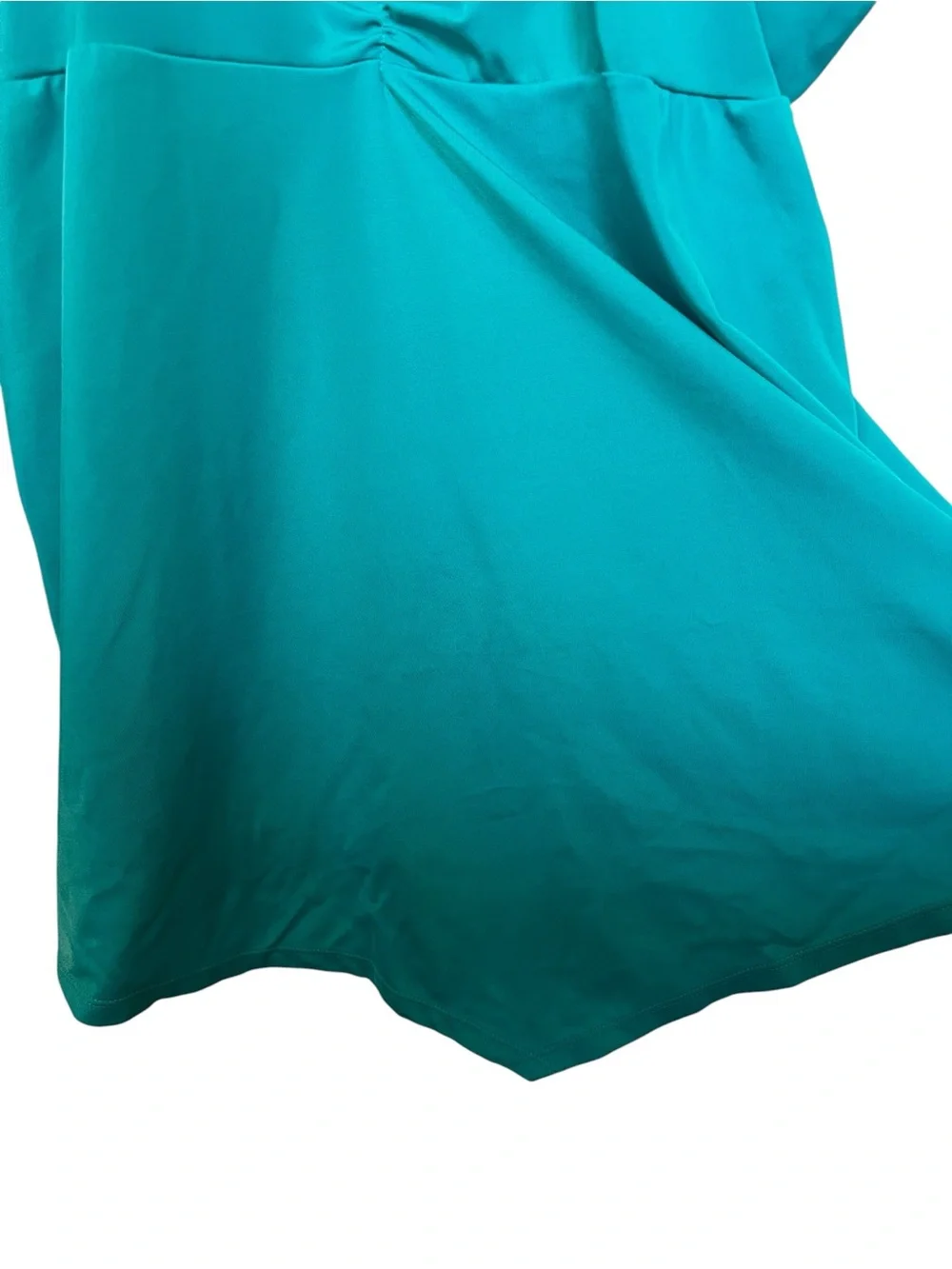 Swim By Cacique 46DD Teal Adjustable-Strap Lightly Line Bandeau Swim Tankini Top